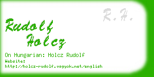 rudolf holcz business card
